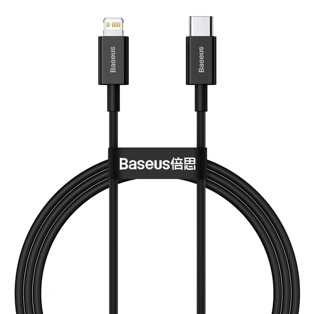 Kabel USB-C do Lightning Baseus Superior Series, 20W, PD, 1m (černý) - 1