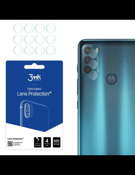 3MK Hybridglas für Kameraobjektiv Objektivschutz Motorola Moto G50 5G [4 PACK]