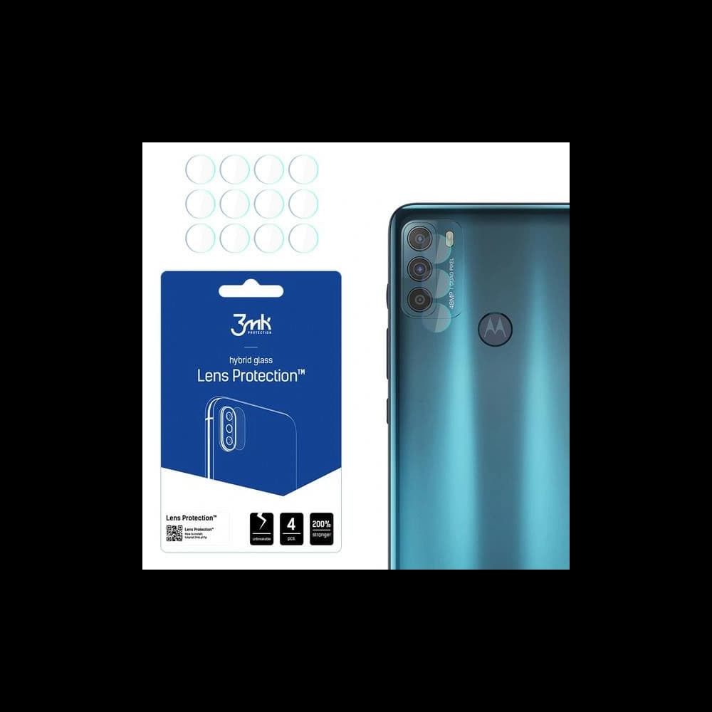 3MK Hybridglas für Kameraobjektiv Objektivschutz Motorola Moto G50 5G [4 PACK] - 1