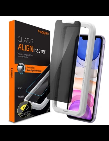 Gehärtetes Glas Spigen GLAS.tR AlignMaster Apple iPhone 11 Datenschutz