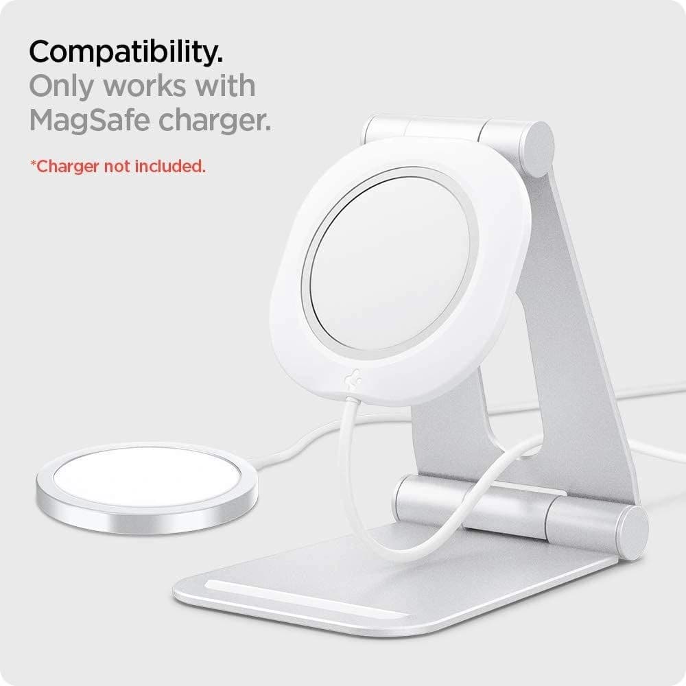Podstawka pentru încărcător Spigen Magfit S Apple MagSafe Charger Stand Alb - 5