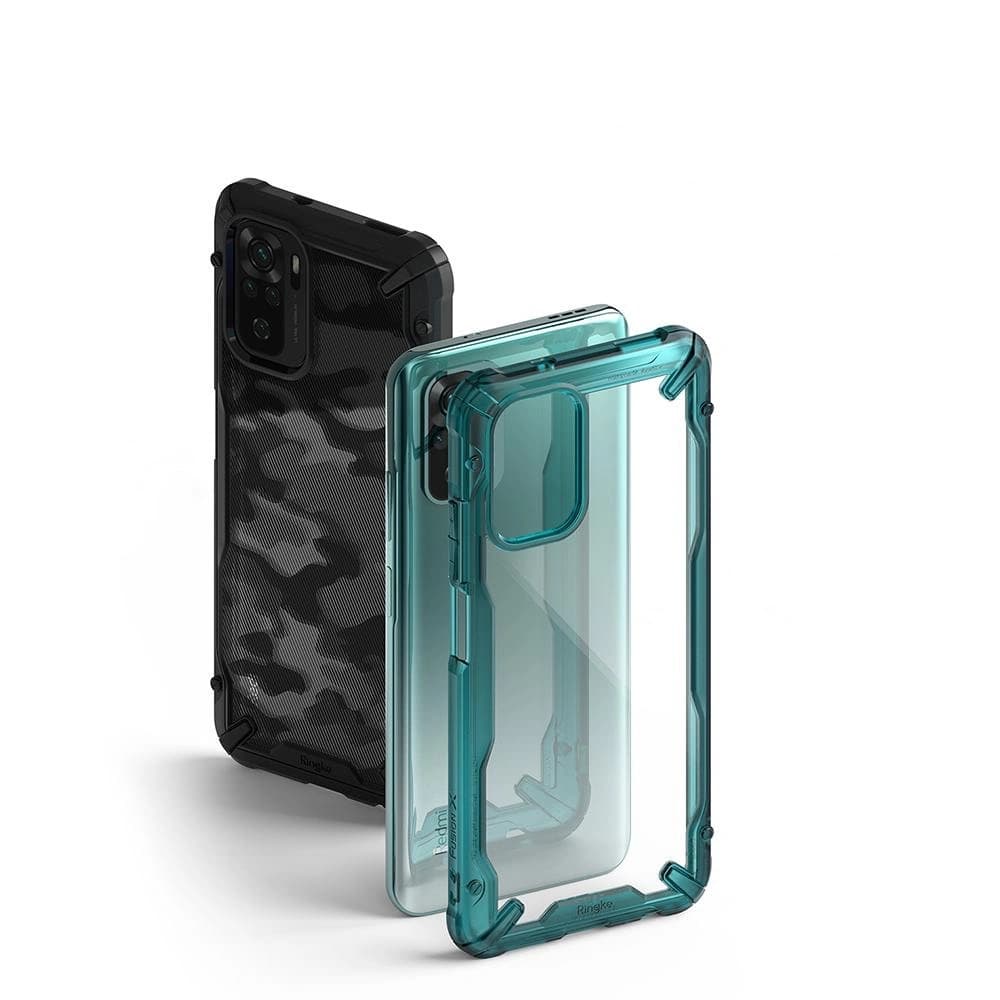 Ringke Tasche Fusion-X Design Redmi Note 10/10S Camo (Moro) Schwarz - 2