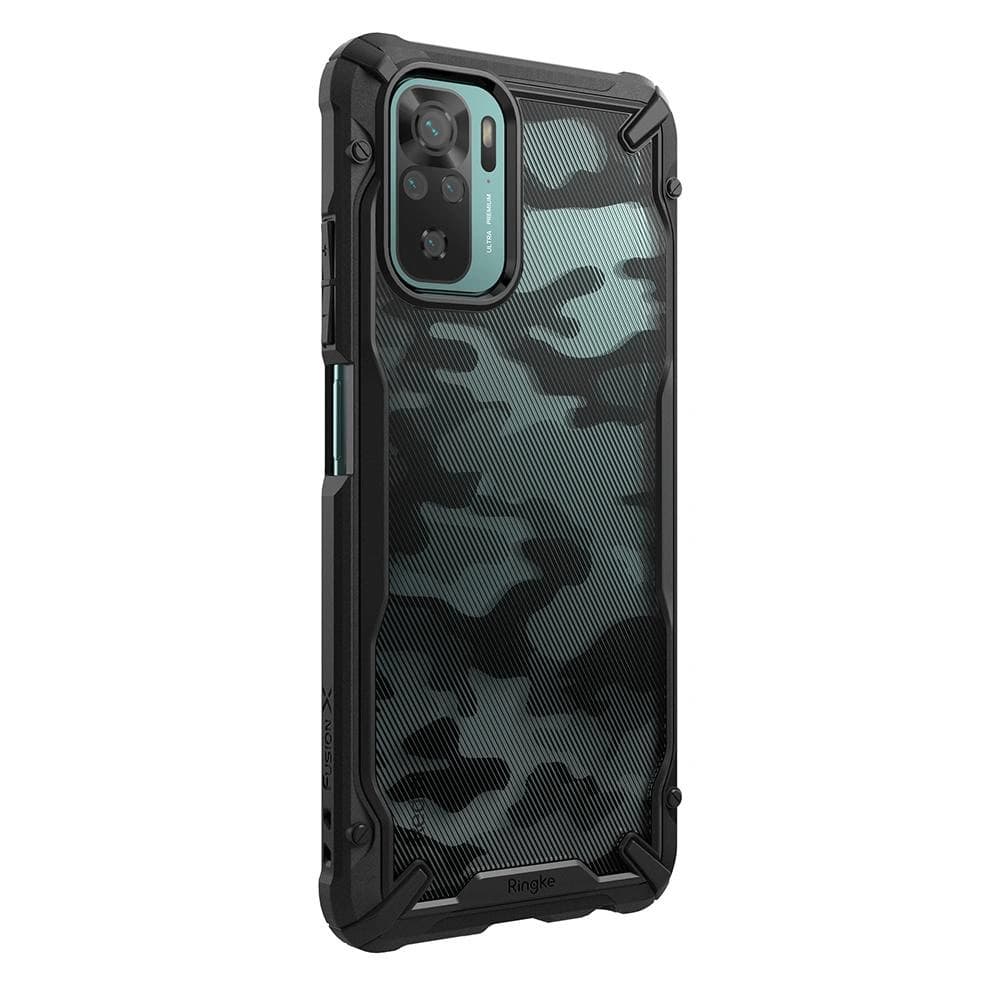 Ringke Tasche Fusion-X Design Redmi Note 10/10S Camo (Moro) Schwarz - 1