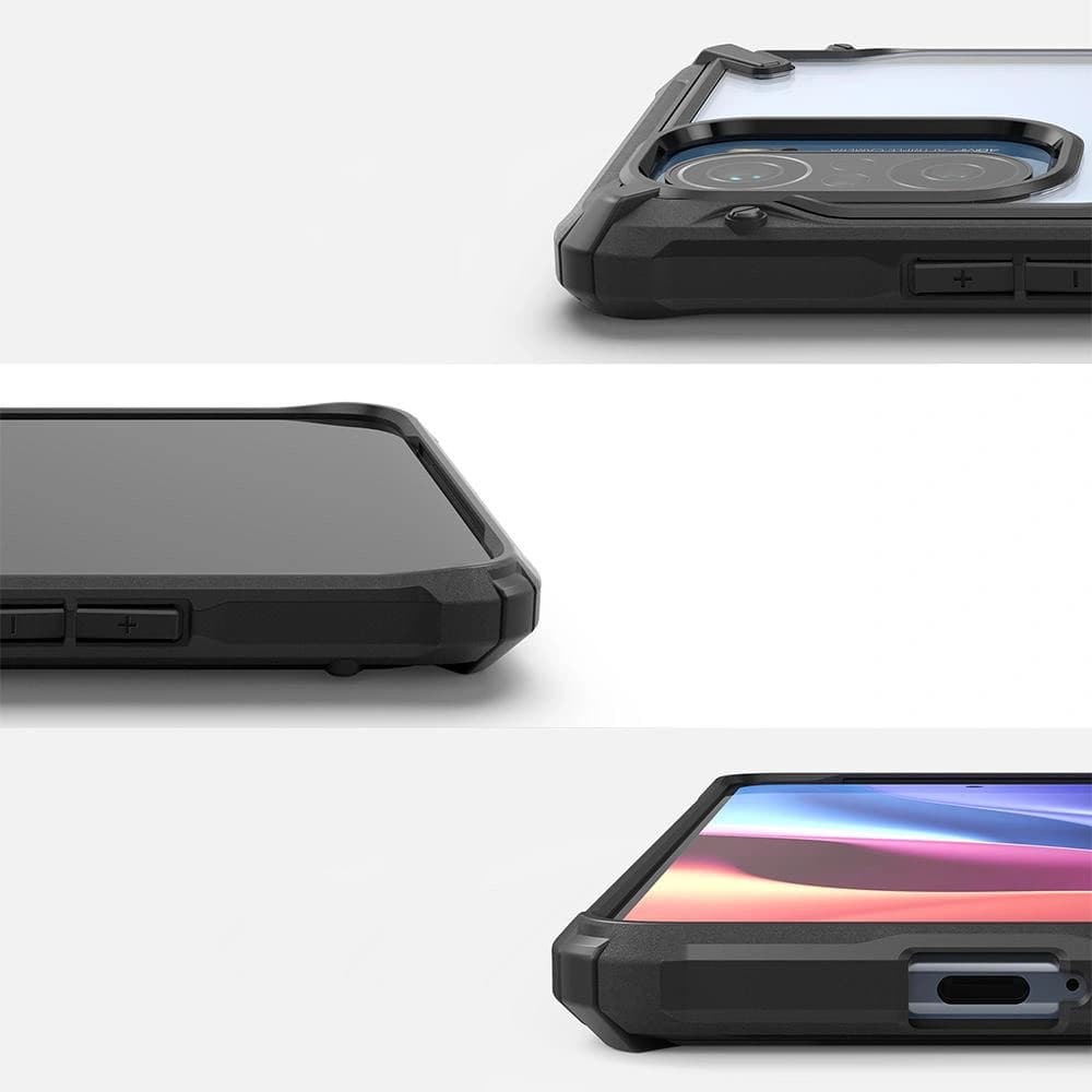 Etui Ringke Fusion-X Design Xiaomi Mi 11i/Mi 11X/Pocophone F3/Redmi K40/K40 Pro/K40 Pro Plus Camo (Moro) Černé - 4