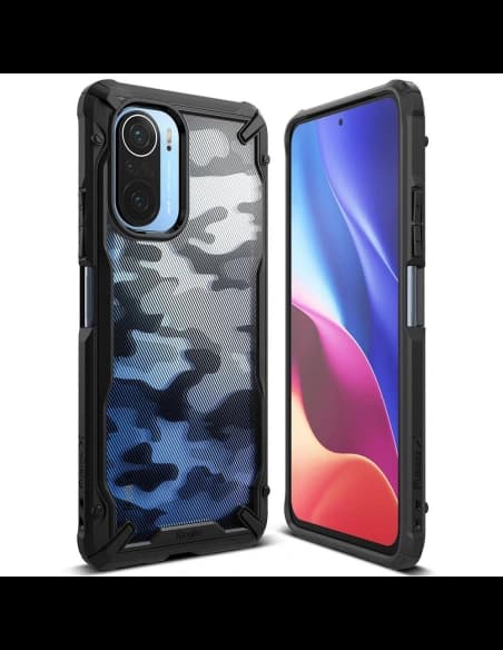 Etui Ringke Fusion-X Design Xiaomi Mi 11i/Mi 11X/Pocophone F3/Redmi K40/K40 Pro/K40 Pro Plus Camo (Moro) Černé