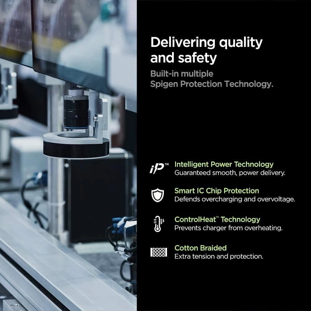 Cablu USB-C Spigen Essential C11C1 PD 60W QC3.0 150cm Gunmetal - 6