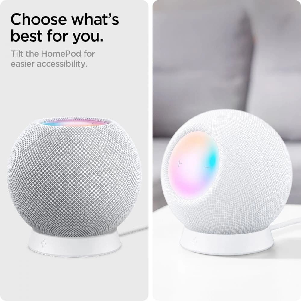 Spigen Silicone Fit Apple Homepod Mini Stand White - 7