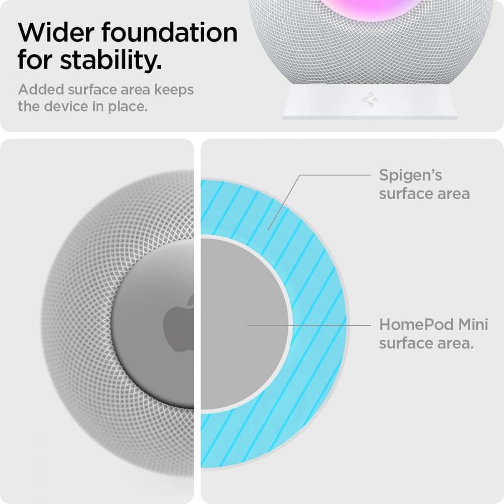 Spigen Silicone Fit Apple Homepod Mini Stand White - 8