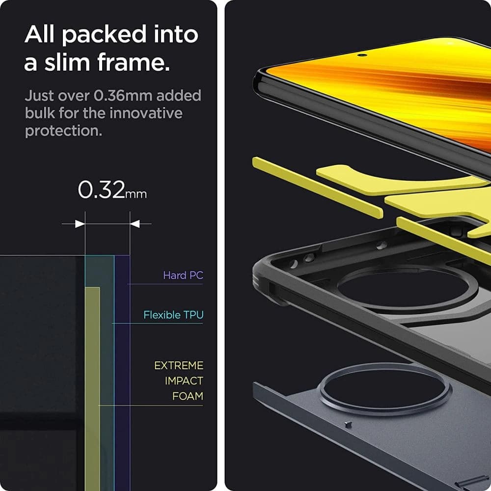 Etui Spigen Tough Armor Pocophone X3 Pro/X3 NFC Fém Slate - 5