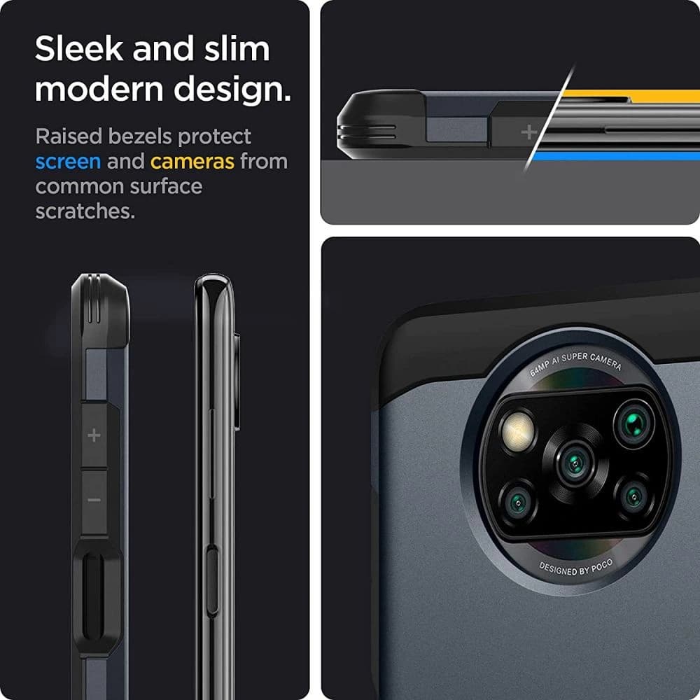 Etui Spigen Tough Armor Pocophone X3 Pro/X3 NFC Fém Slate - 8