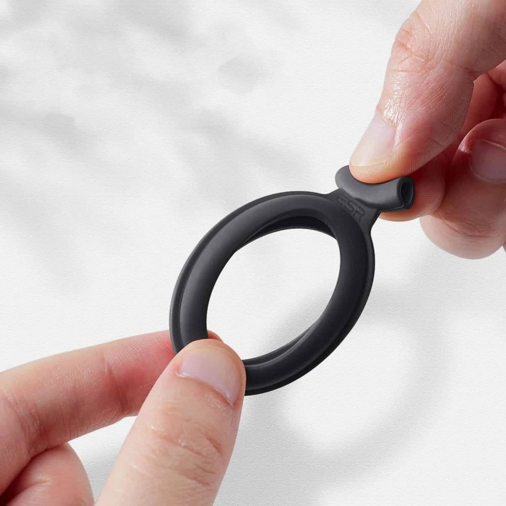 Silikonové pouzdro ESR Cloud Apple AirTag Černá & Černá - 4