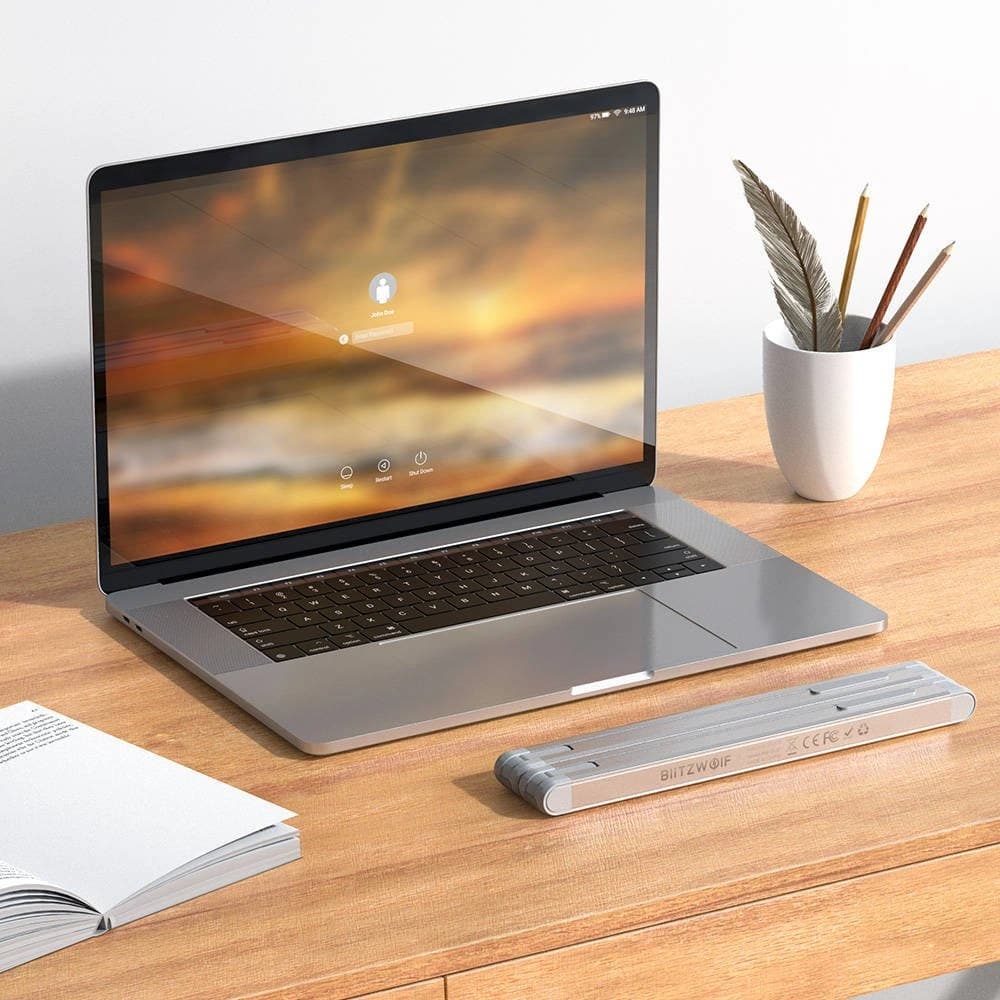 Podložka pod laptop BlitzWolf BW-ELS1, 9.7-15.6, Nastavitelná (Stříbrná) - 5