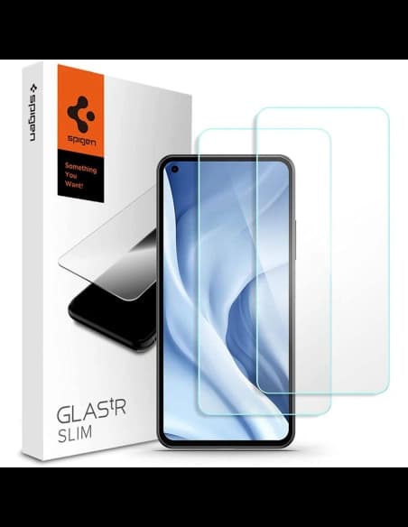 Spigen Xiaomi Gehärtetes Glas GLAS.tR Slim Mi 11 Lite LTE/5G [2 PACK]