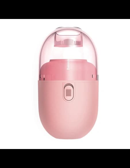 Mini aspirator de birou fără fir Baseus Capsule C2, 700Pa, cu baterie 2xAA (roz)