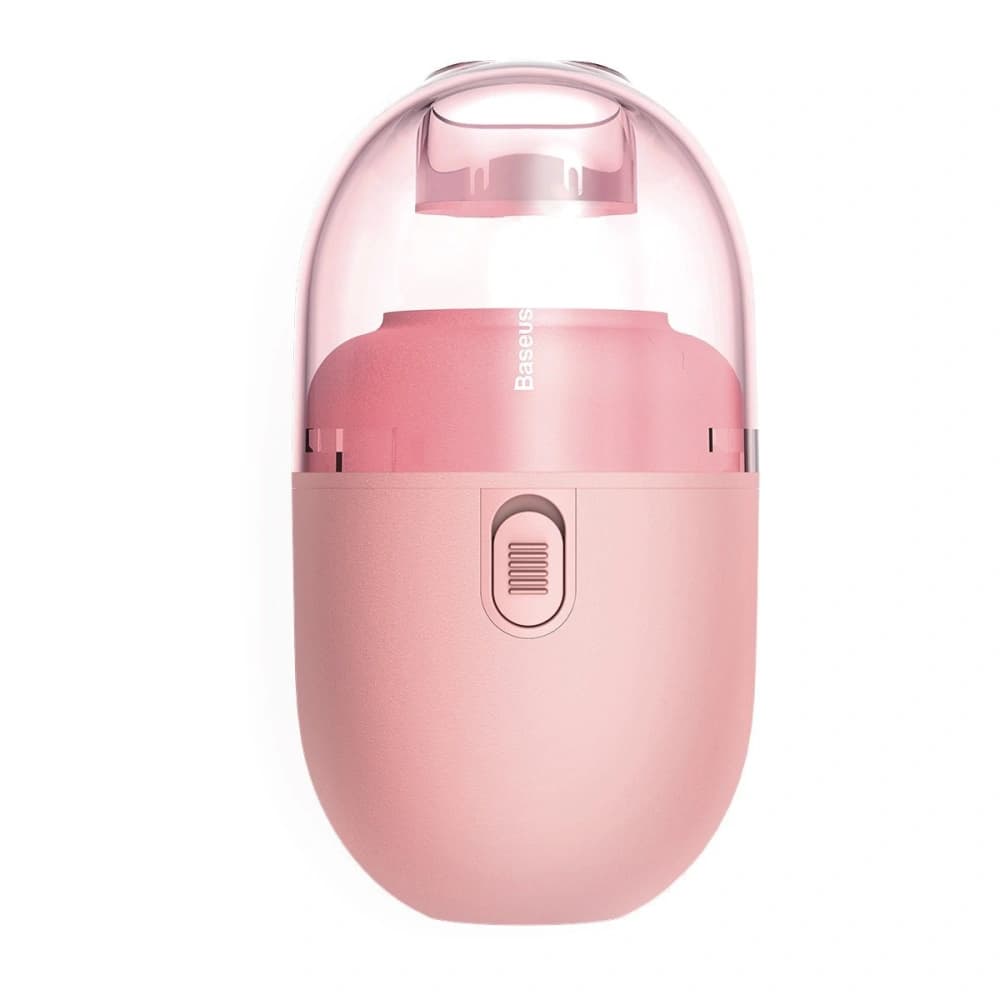 Mini aspirator de birou fără fir Baseus Capsule C2, 700Pa, cu baterie 2xAA (roz) - 1