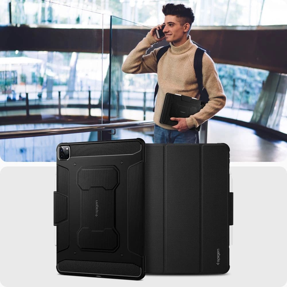 Etui Spigen Rugged Armor Pro Apple iPad Pro 12.9 2021 (a 5-a generație) Negru - 15