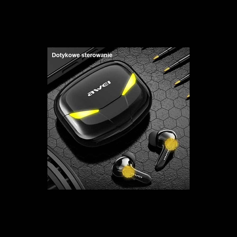 AWEI căști Bluetooth 5.0 T35 TWS + stație de docking gaming negru/black - 4