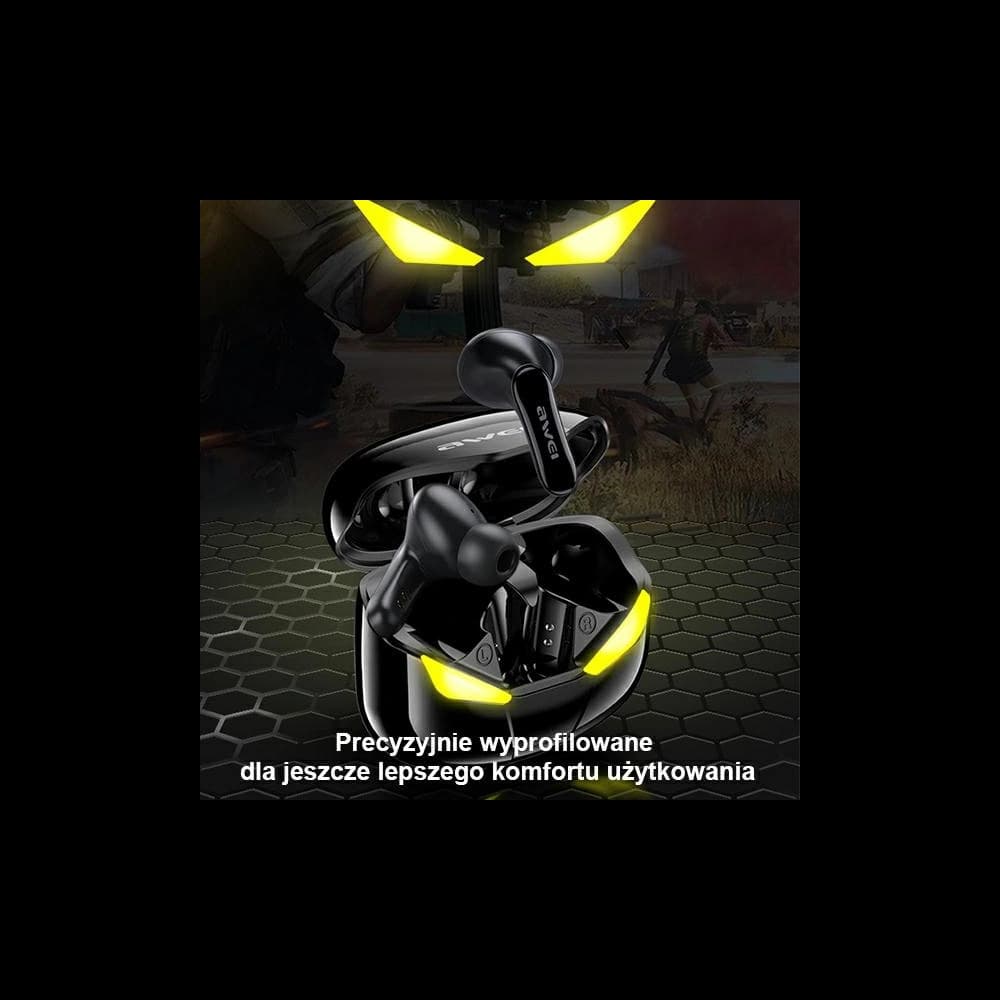 AWEI căști Bluetooth 5.0 T35 TWS + stație de docking gaming negru/black - 5