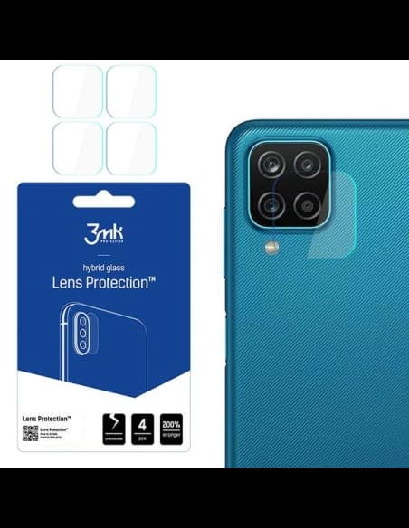 3MK Samsung Hybridglas für Kameraobjektiv Objektivschutz Galaxy M12 [4 PACK]