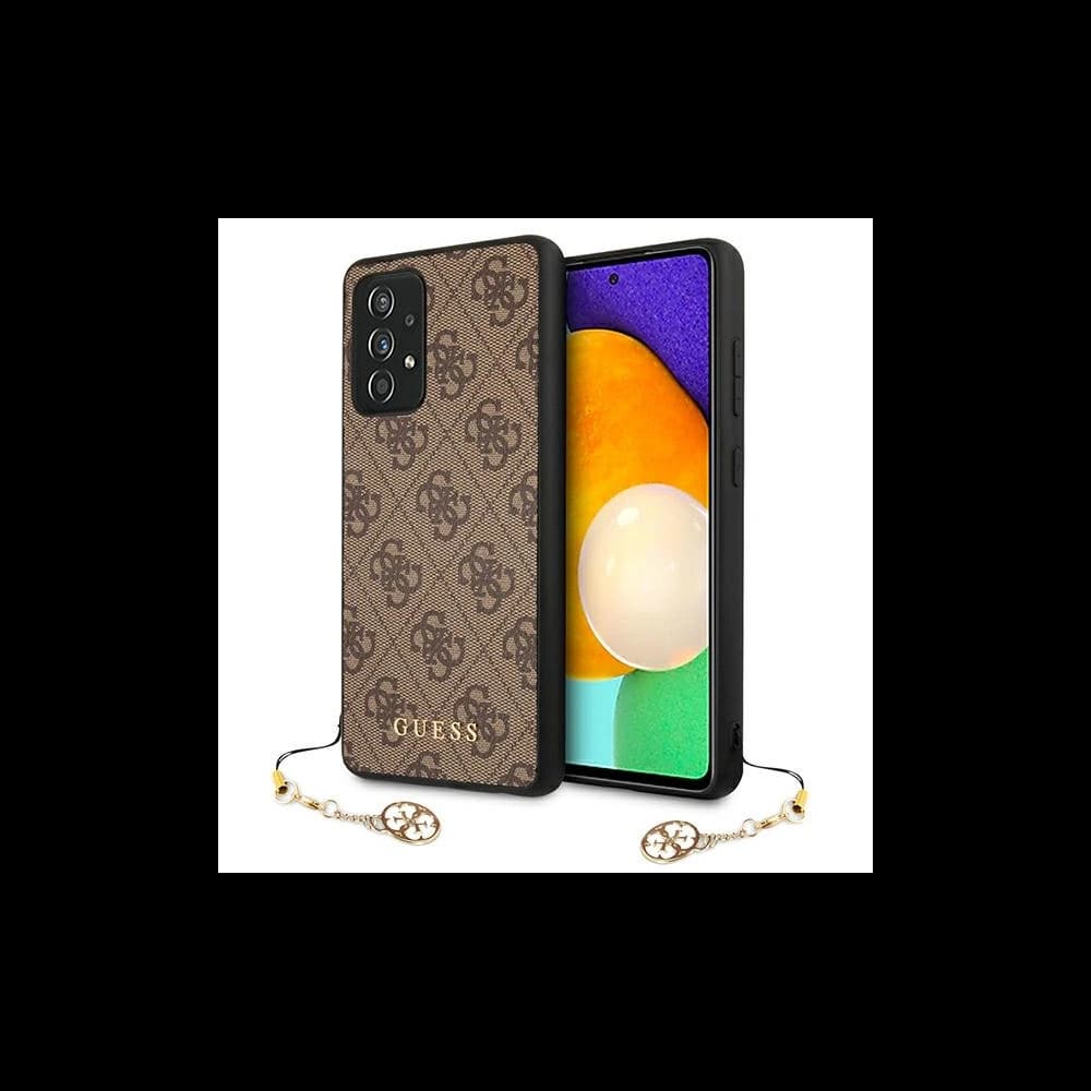 Etui Guess GUHCA72GF4GBR Samsung Galaxy A72 barna/brown kemény tok 4G Charms Collection - 1