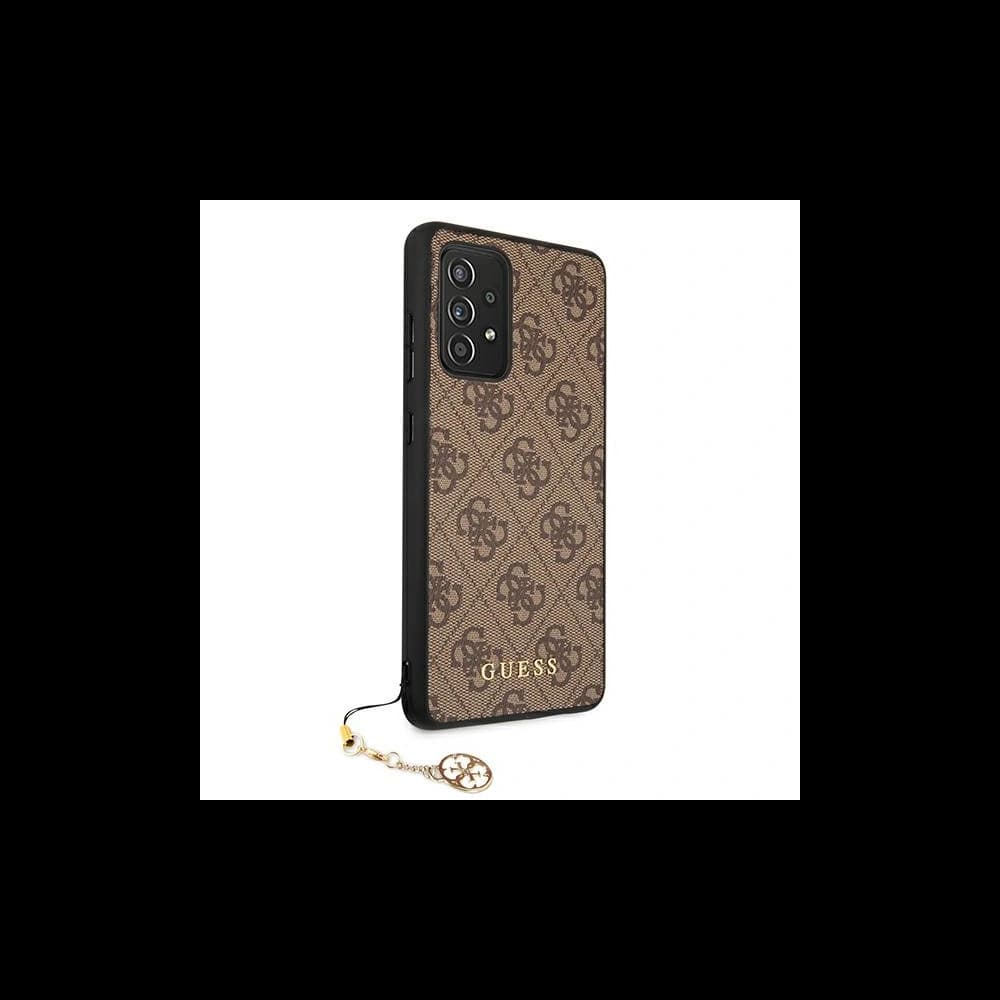 Etui Guess GUHCA72GF4GBR Samsung Galaxy A72 barna/brown kemény tok 4G Charms Collection - 4