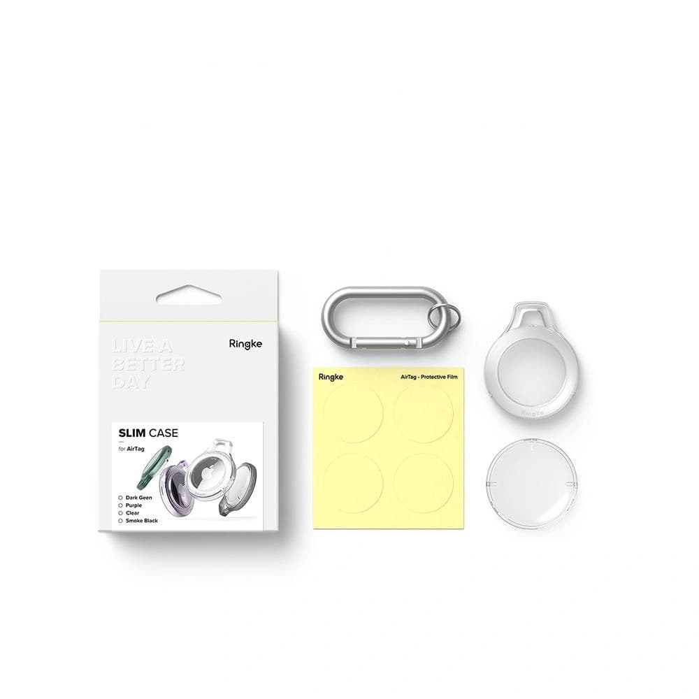Etui Ringke Slim Apple AirTag Smoke Black - 11
