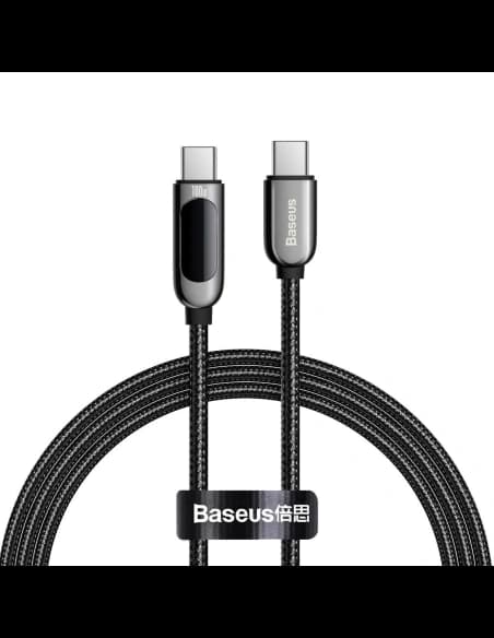 Kabel USB-C do USB-C Baseus Display, Power Delivery, 100W, 1m (czarny)