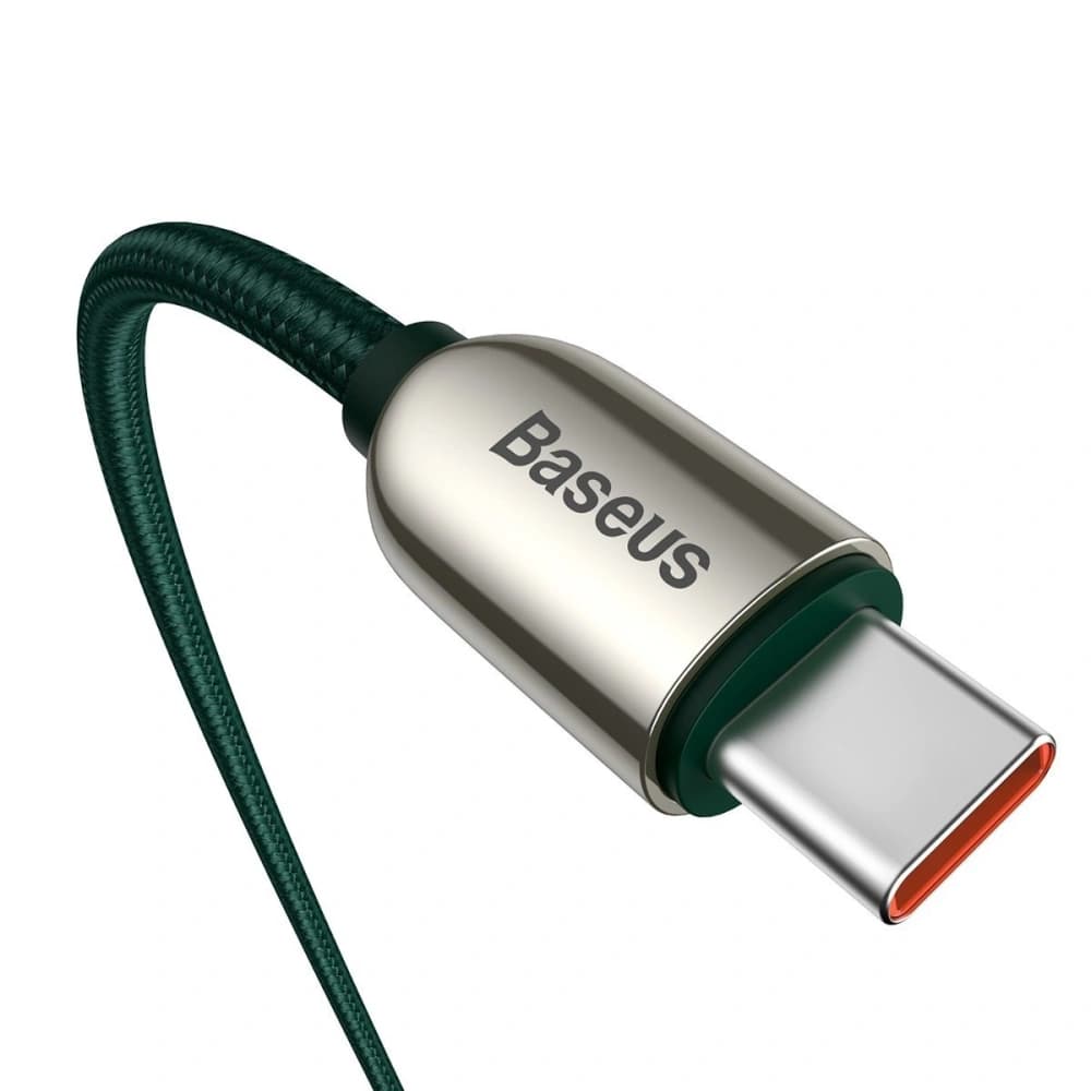USB-C to USB-C kábel Baseus kijelző, Power Delivery, 100W, 1m (zöld) - 3