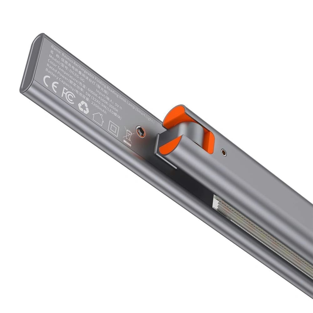 Lampa de birou Baseus Smart Eye pliabilă, cu acumulator (gri) - 5