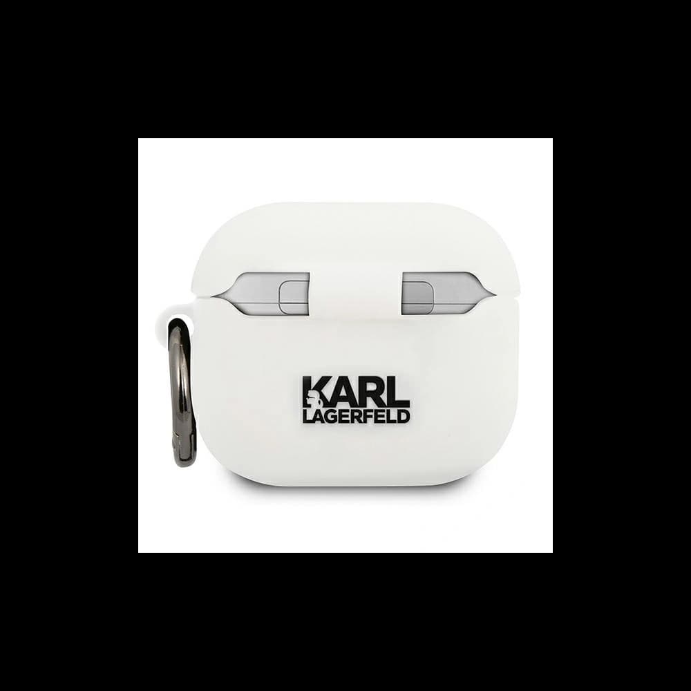 Karl Lagerfeld Apple Tasche KLACA3SILCHWH AirPods 3 Hülle weiß/weiß Silikon Choupette - 2