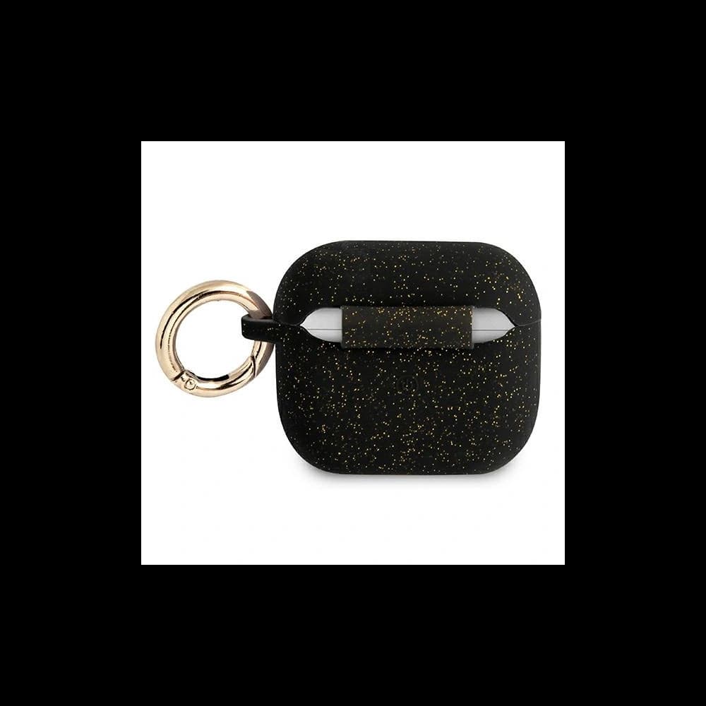 Guess Apple Tasche GUA3SGGEK AirPods 3 Hülle schwarz/schwarz Silikon Glitter - 2