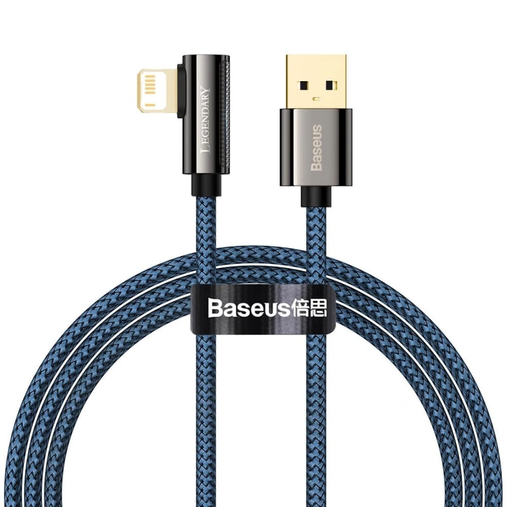 Kabel USB do Lightning kątový Baseus Legend Series, 2.4A, 1m (modrý) - 1