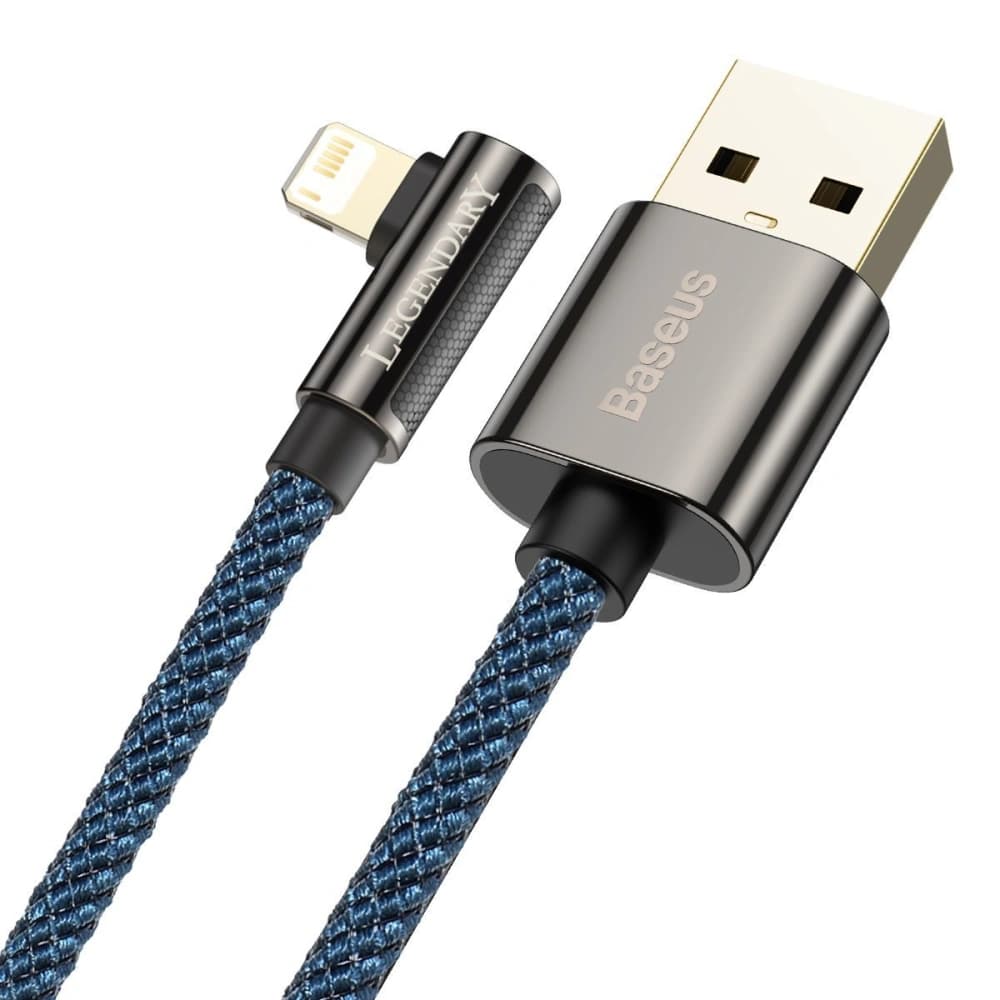 Kabel USB do Lightning kątový Baseus Legend Series, 2.4A, 1m (modrý) - 3