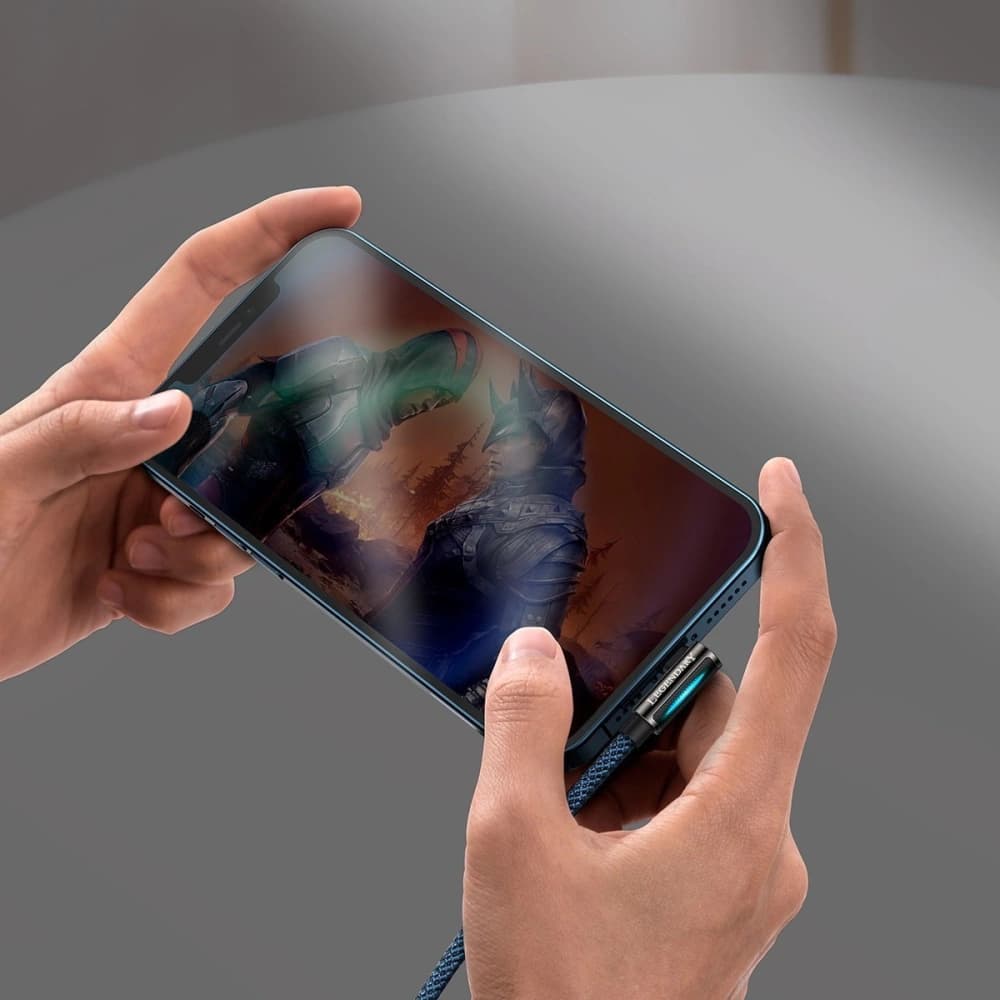 Kabel USB do Lightning kątový Baseus Legend Series, 2.4A, 1m (modrý) - 7