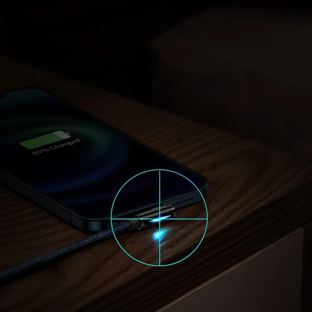 Kabel USB do Lightning kątový Baseus Legend Series, 2.4A, 1m (modrý) - 8