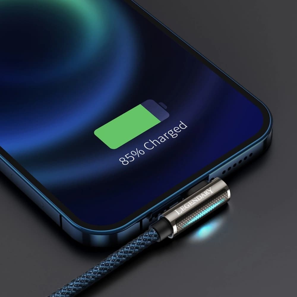 Kabel USB do Lightning kątový Baseus Legend Series, 2.4A, 1m (modrý) - 9