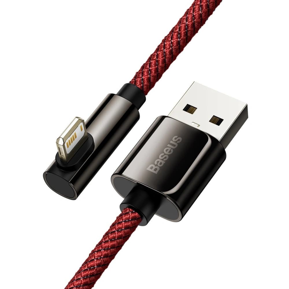 Baseus USB-zu-Lightning-Winkelkabel Legend Series, 2,4A, 1m (rot) - 3