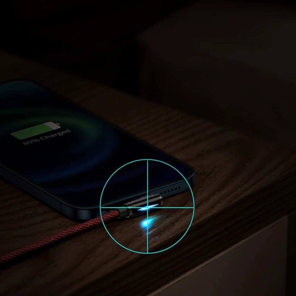 Baseus USB-zu-Lightning-Winkelkabel Legend Series, 2,4A, 1m (rot) - 8