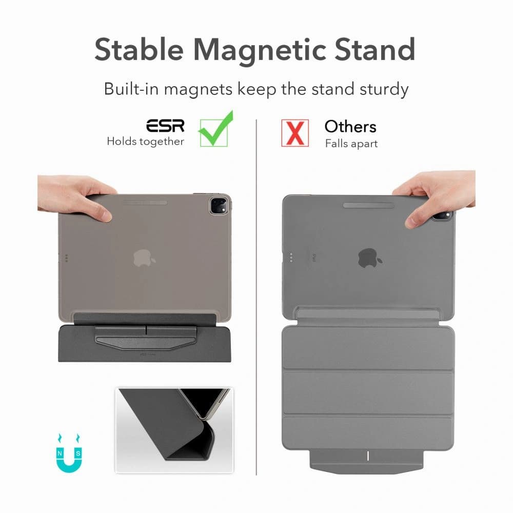 ESR Apple Tasche Ascend Trifold iPad Pro 11 2021 (3. Generation) Schwarz + Glas - 6