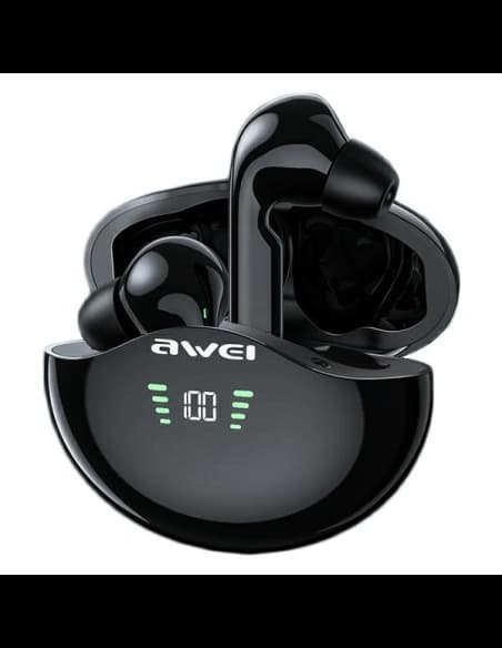 AWEI Bluetooth 5.1 Kopfhörer T12P TWS + Dockingstation schwarz/schwarz