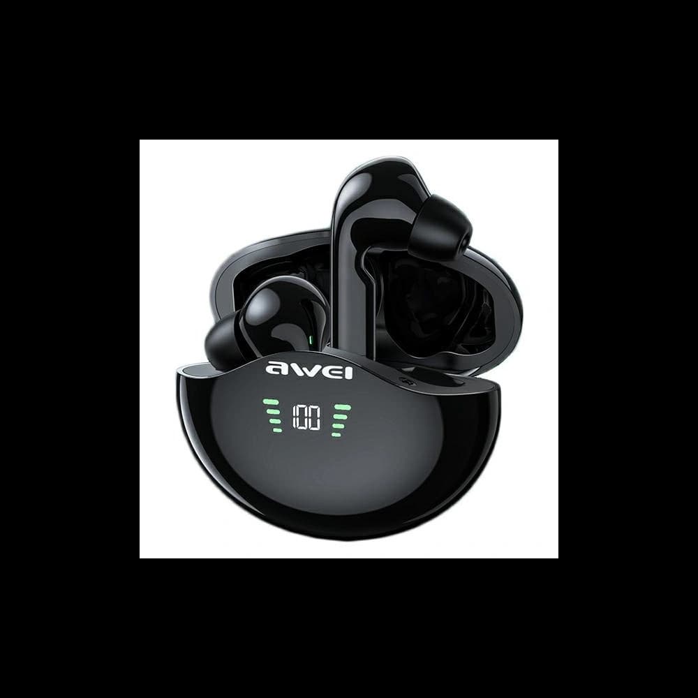 AWEI căști Bluetooth 5.1 T12P TWS + stație de dock negru/black - 1