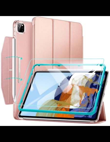 Etui ESR Ascend Trifold Apple iPad Pro 11 2021 (3. generace) Rose Gold + Sklo