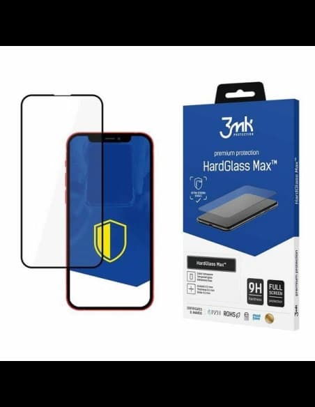 Edzett üveg 3MK HardGlass Max Apple iPhone 16e / 14 / 13 / 13 Pro fekete