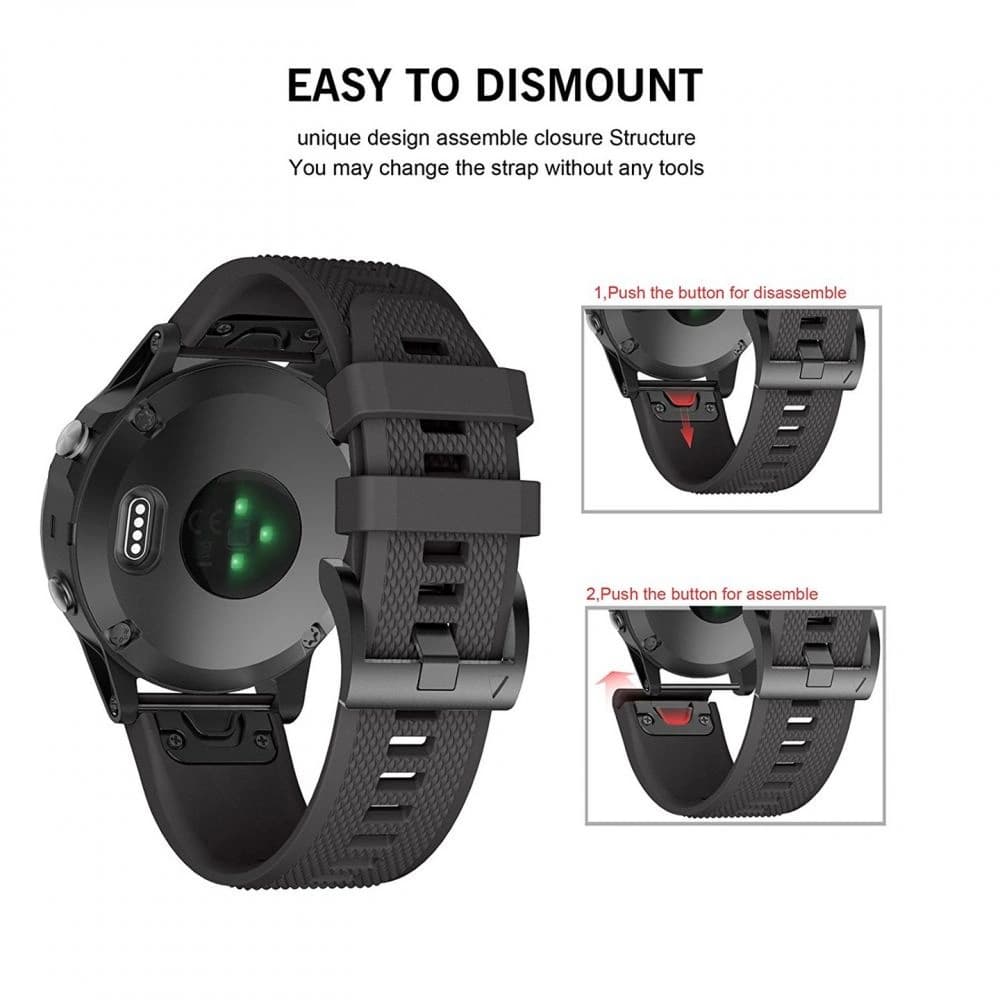Tech-Protect Smooth Garmin Fenix 3/3 HR/5X/5X Plus/6X/6X Pro/7X Black - 4