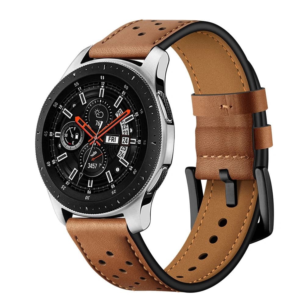 Pasek Tech-Protect Leather Samsung Galaxy Watch 46mm Hnědý - 1