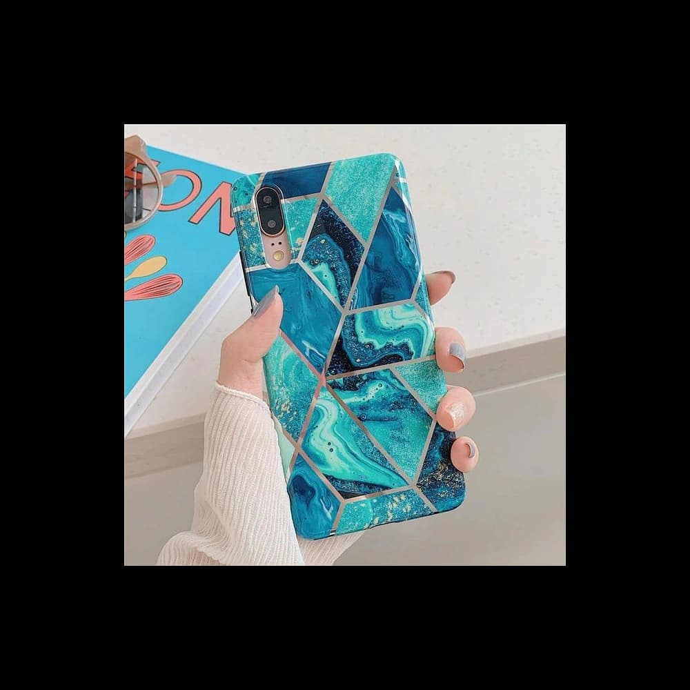 Etui Tech-Protect Marble Samsung Galaxy A51 Modrá - 2