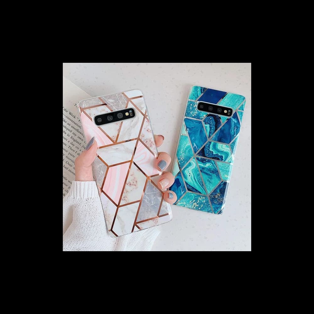 Etui Tech-Protect Marble Samsung Galaxy A51 Modrá - 3