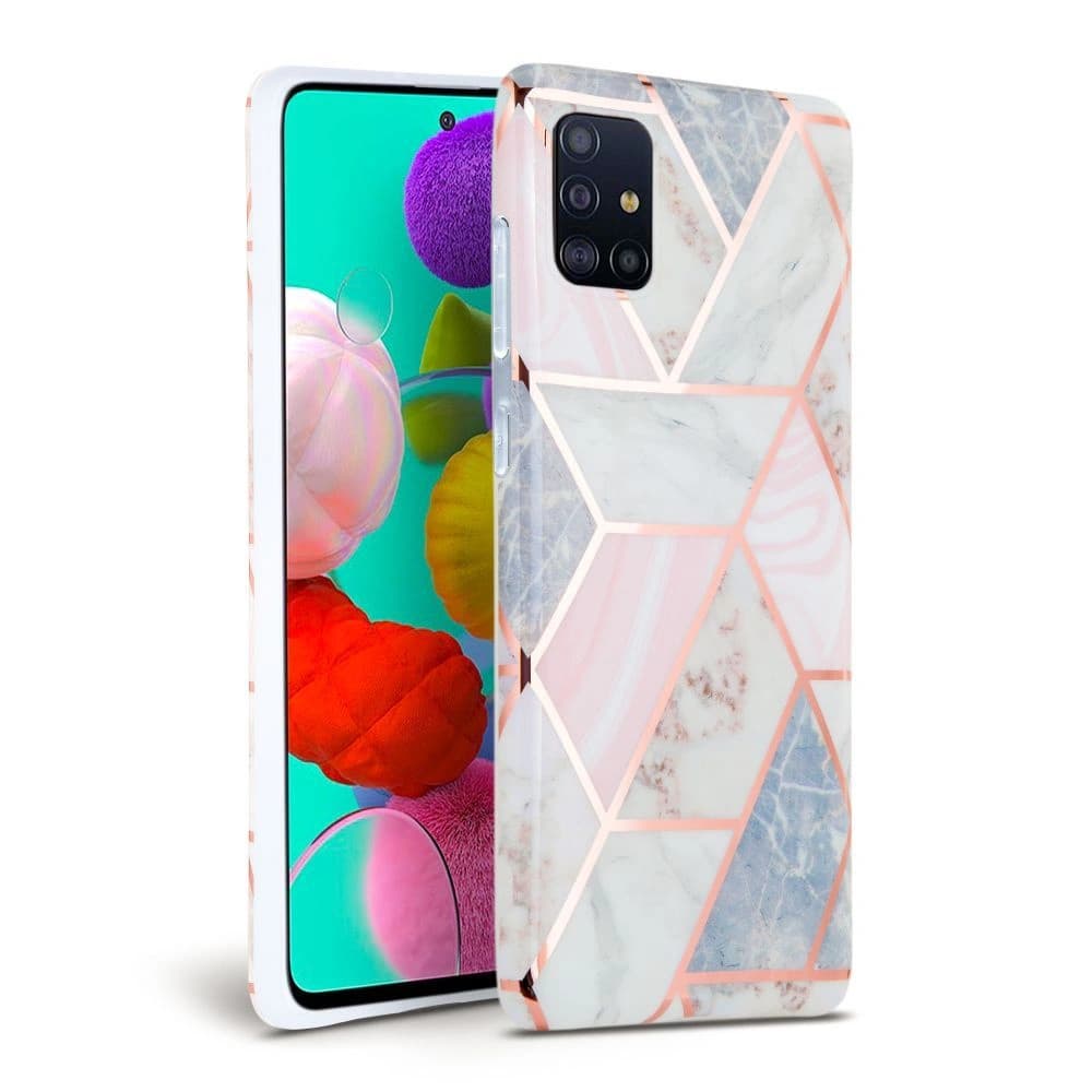 Etui Tech-Protect Marble Samsung Galaxy A41 Roz - 1