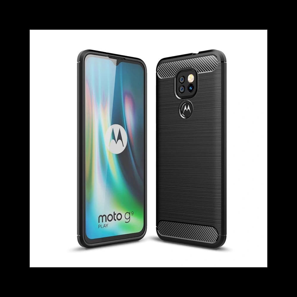 Etui Tech-Protect TPUCarbon Motorola Moto G9 Play/E7 Plus černé - 1