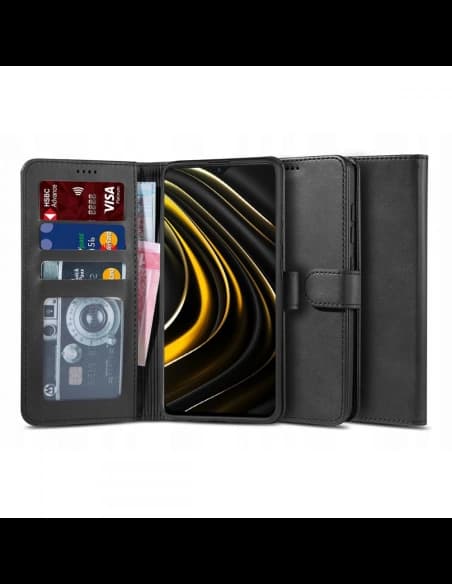 Etui Tech-Protect Wallet 2 POCO M3 Negru